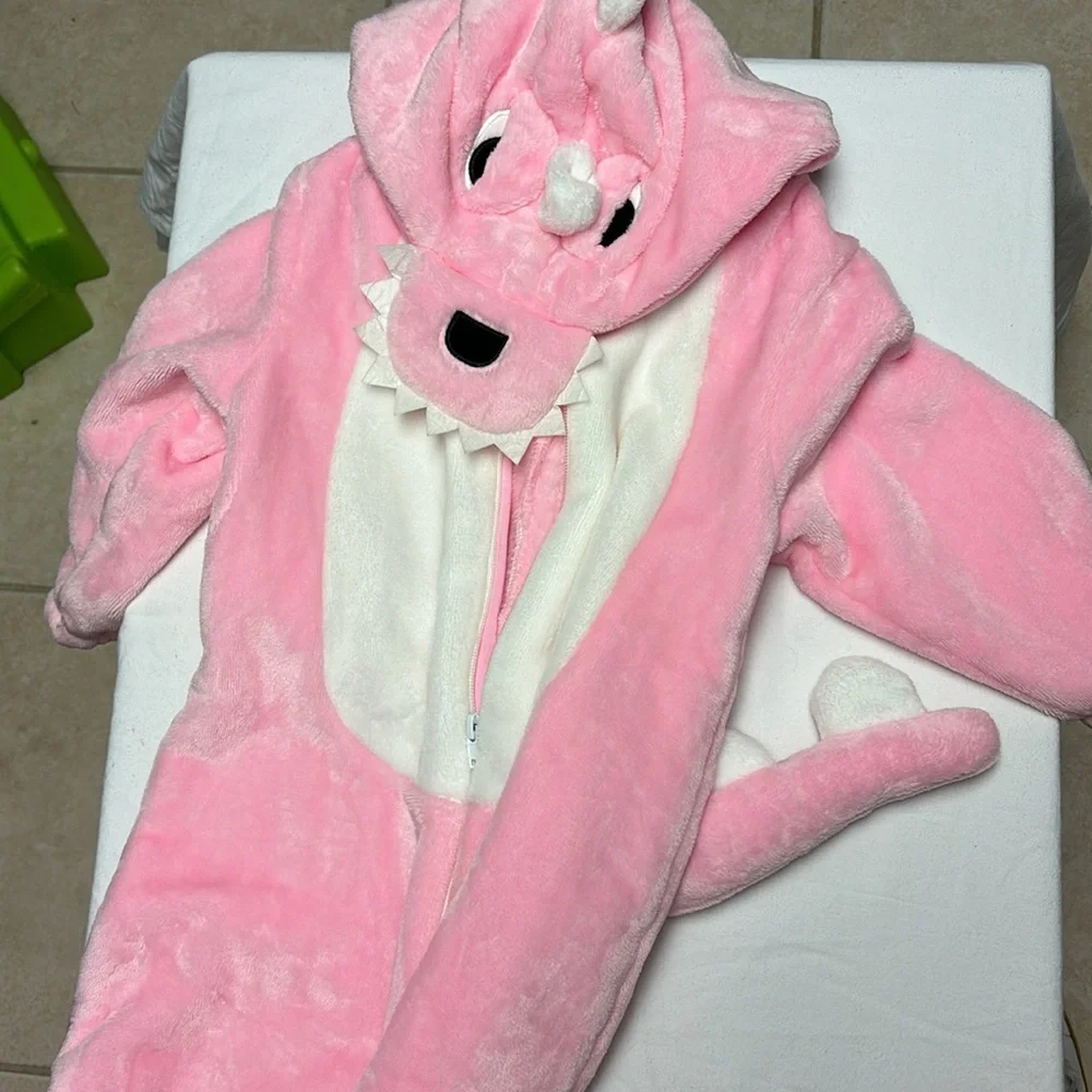 Pink Dinosaur Kids Costume - Picture 4 of 4